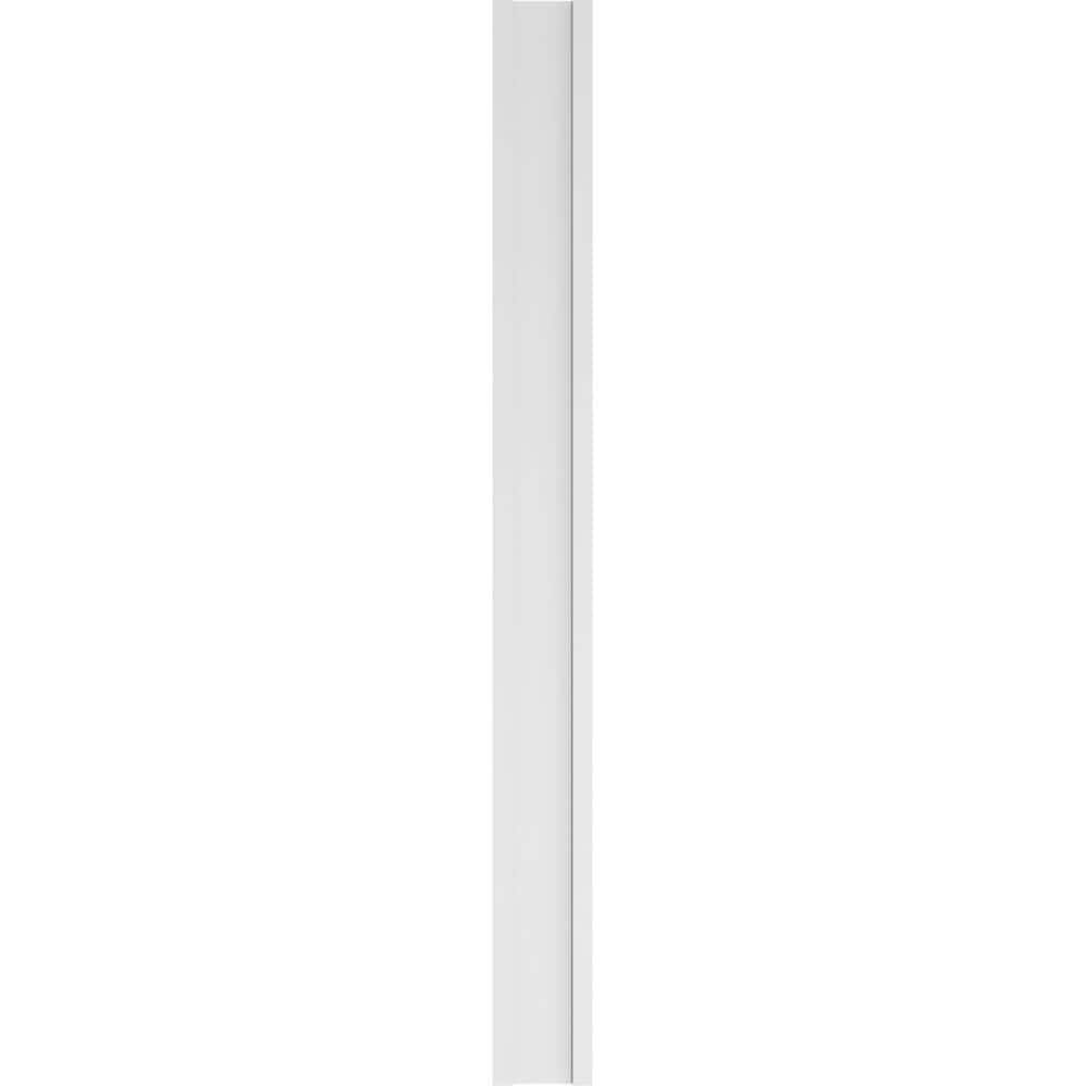 10x22W x 108x22H x 2x22P Two Equal Flat Panel PVC Pilaster with Decorative Capital & Base (Pair) Y255