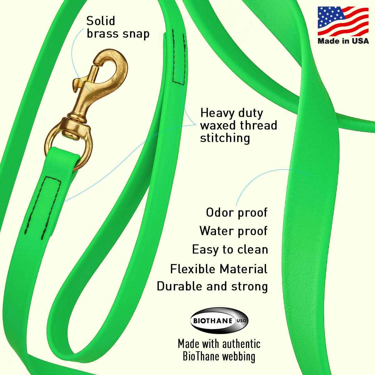 Waterproof Biothane Dog Leash H852