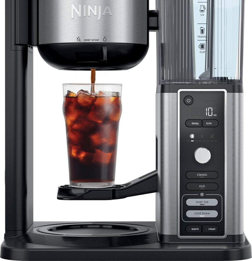 Black 12-cup Drip Coffee Maker with Single Serve Brewing C805775
