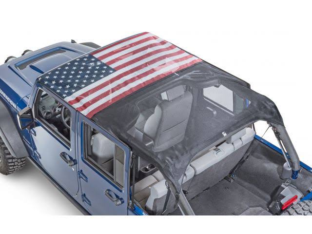 Sun Screen American Flag Jeep Wrangler H422410