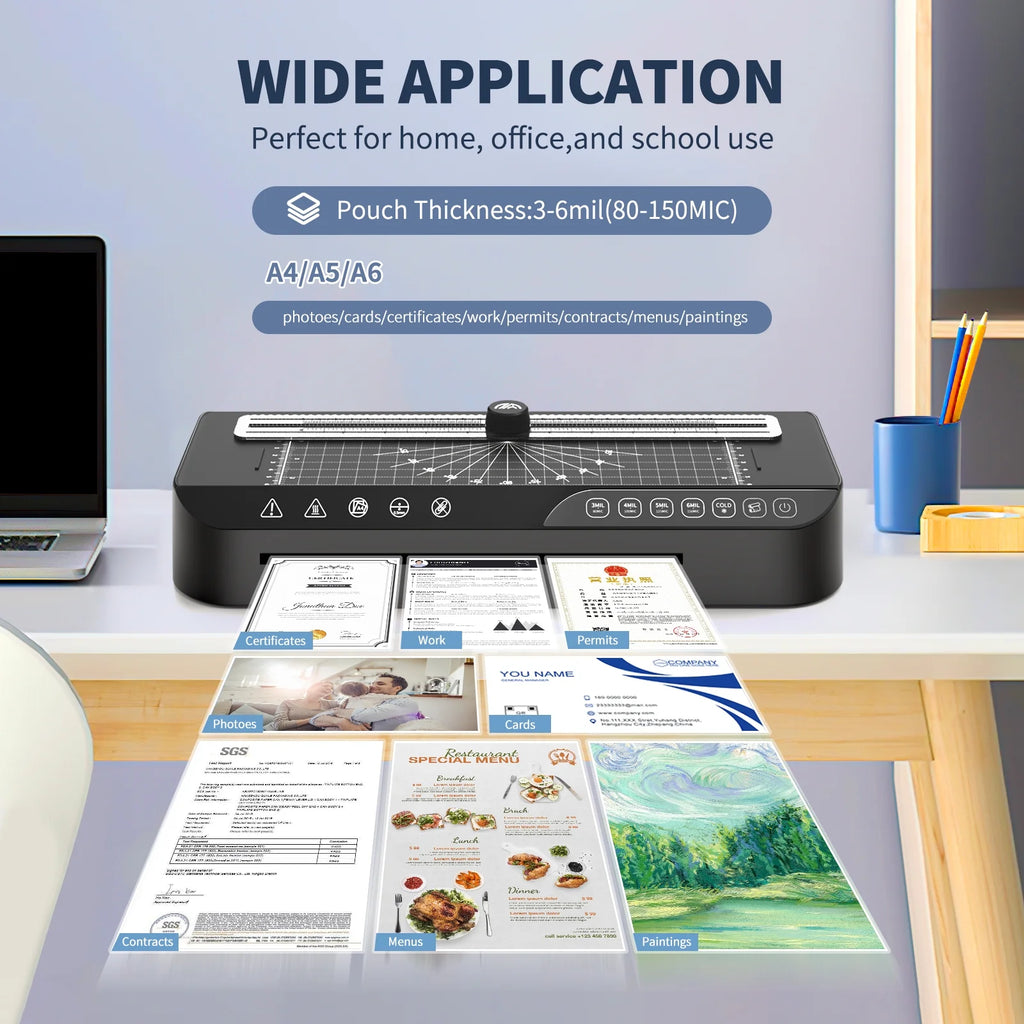 9-Inch Thermal Laminator with 45 Laminating Pouches I32018